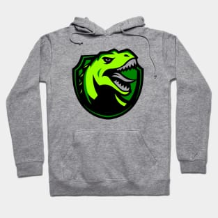 Angry T-Rex Dinosaur Head Logo Hoodie